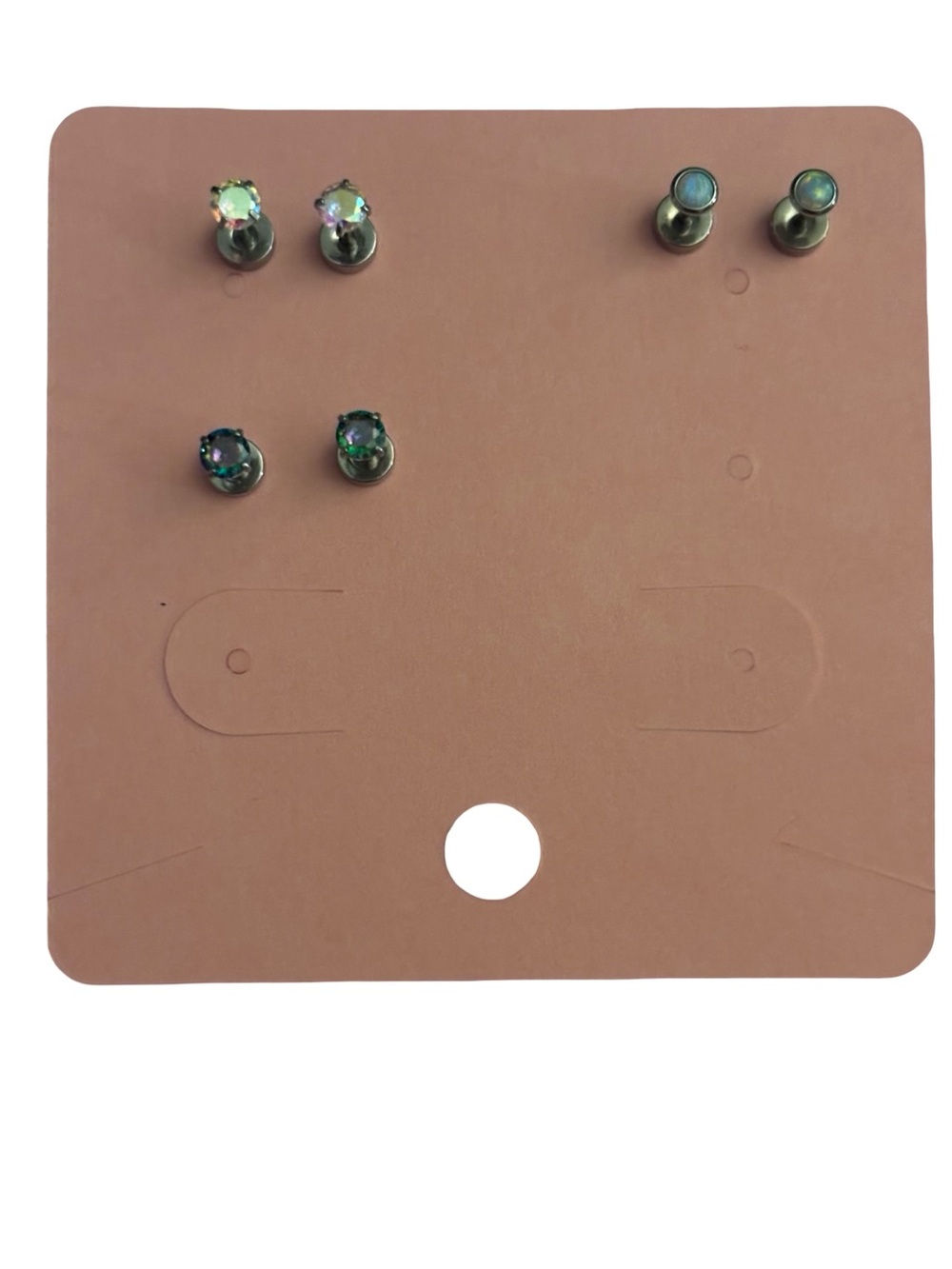 Crystal Stud Earring Set Stainless Stee